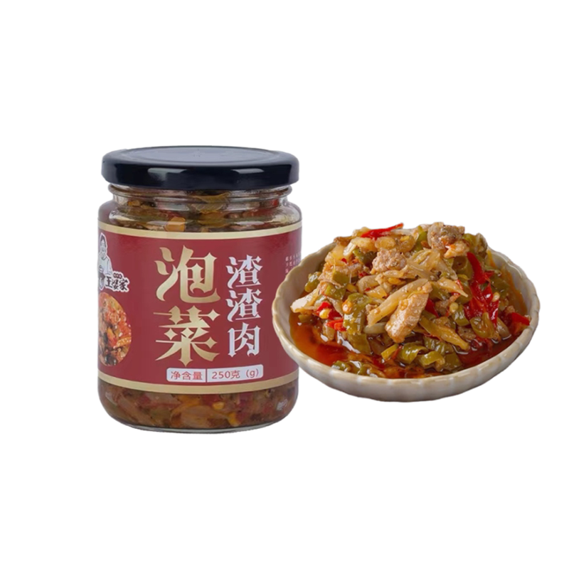 王婆家泡菜渣渣肉下饭菜即食下饭
