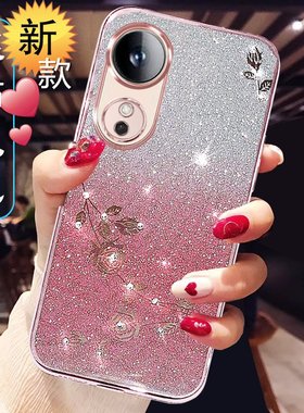 适用荣耀畅玩60手机壳女新款NlC一AN00硅胶保护套透明软外壳华为honor畅玩60m全包防摔奢华闪钻网红高级感潮M