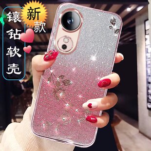 适用荣耀畅玩60手机壳女新款 NlC一AN00硅胶保护套透明软外壳华为honor畅玩60m全包防摔奢华闪钻网红高级感潮M