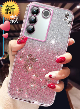 适用于vivoS16曲屏手机壳女新款x16pro的手机壳镜头全包vivo s16e套防摔硅胶V22445A软外壳网红潮高级薄ins钻