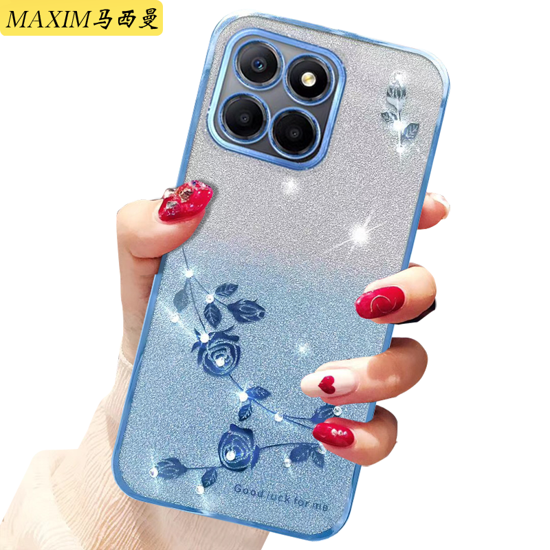 适用荣耀畅玩60plus手机壳防摔女款ALT一AN00新款手机套透明闪钻5G全包华为荣耀畅完60pro软外壳网红高级感薄