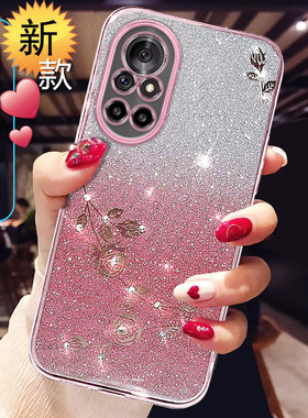 适用于华为nova8手机壳女nove8pro的新款手机套5G硅胶保护BRQANG—AN00全包防摔8por0曲屏软外壳创意高级薄钻