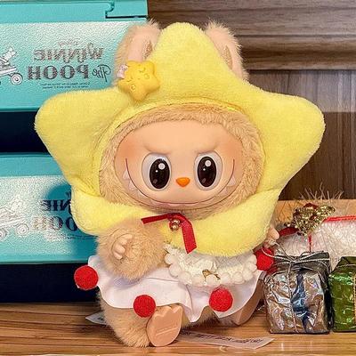 拉布布娃衣官方正品Labubu娃派对娃衣可换装一二代盲盒通用衣服坐