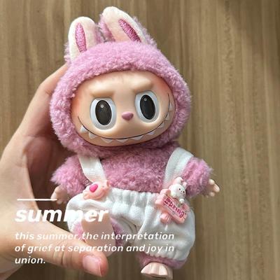 拉布布娃衣官方正品二代搪胶衣服泡泡玛特labubu娃衣公仔着替樱桃