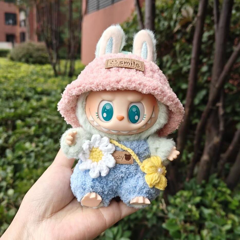 拉布布娃衣labubu公仔衣服坐坐派对春野娃衣套装拉布布马卡龙2代