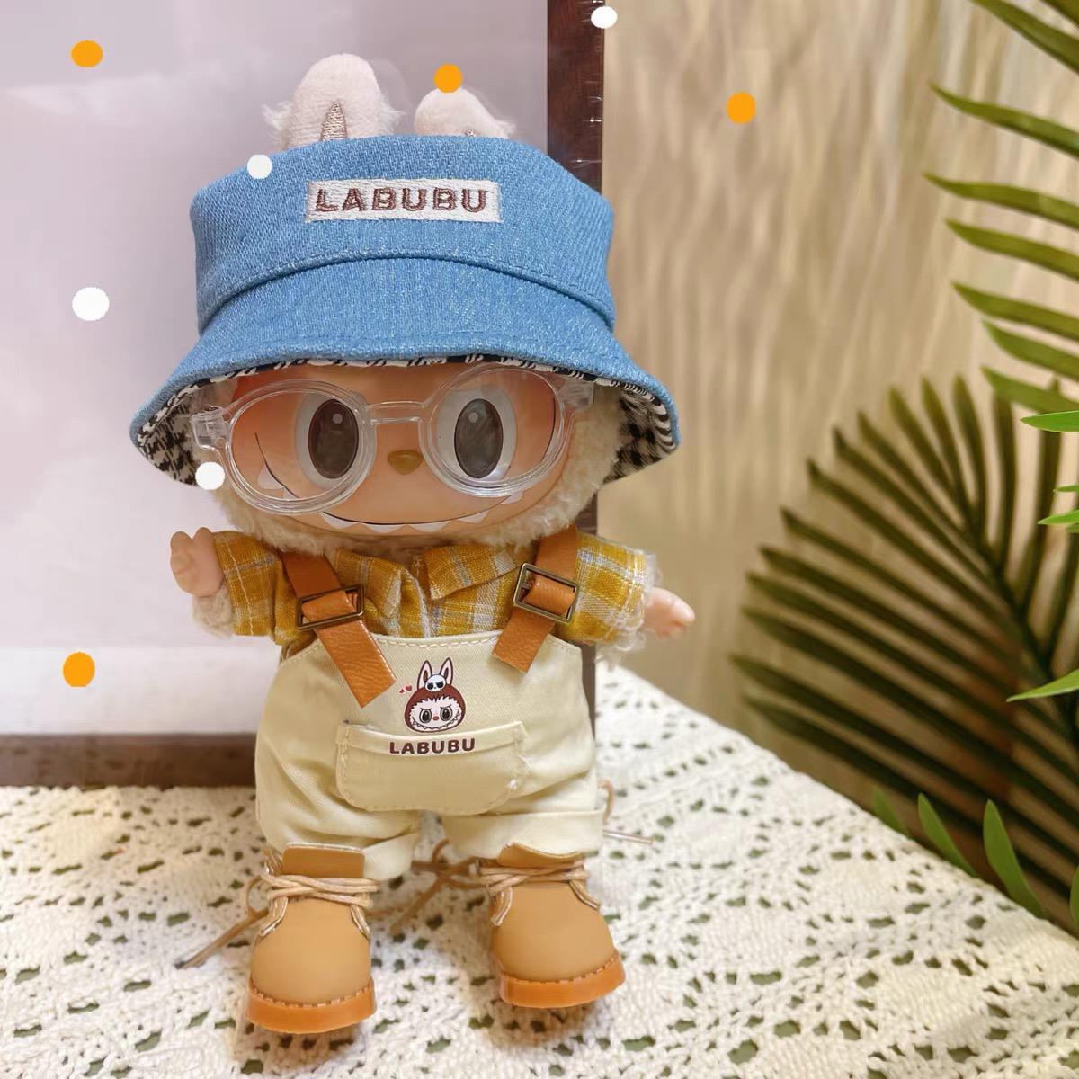 拉布布娃衣labubu玩偶衣服泡泡马特心动玛卡龙搪胶娃衣17厘米着替