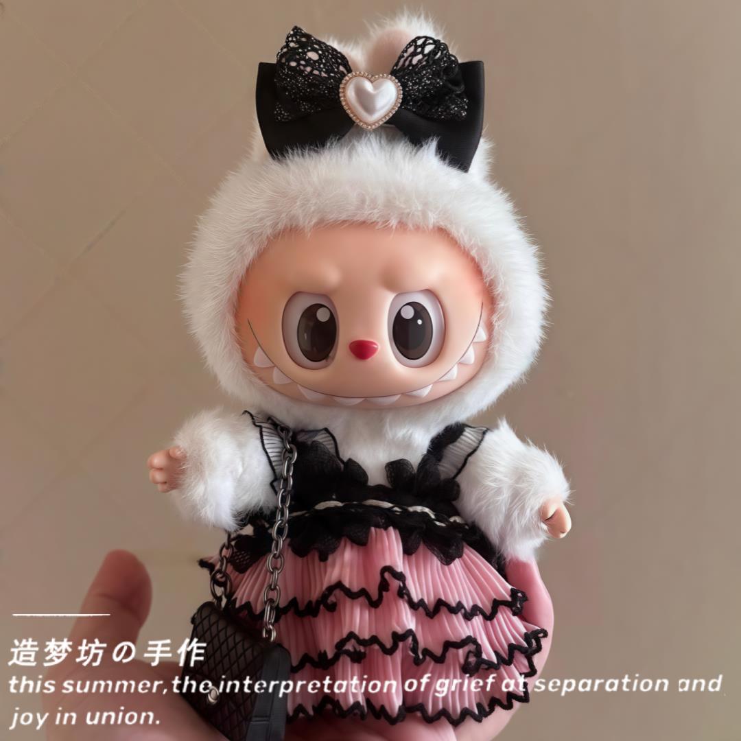 拉布布娃衣labubu公仔衣服一三代拉布布搪胶衣服可口可乐裙子娃衣
