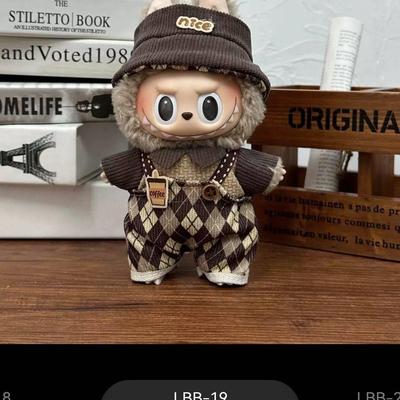 labubu娃衣官方正品泡泡玛特拉布布娃衣派对娃衣17cm毛绒公仔衣服
