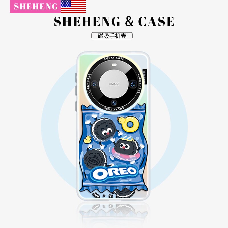 SHEHENG ×快乐奥利奥适用于华为Mate60Pro手机壳磁