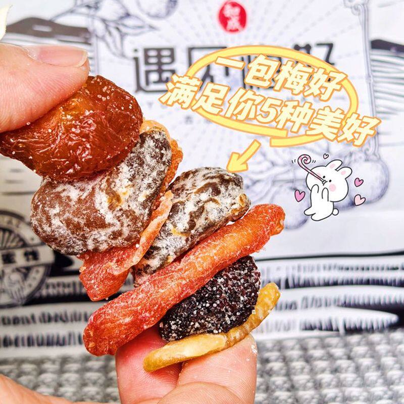 遇见梅好混合果干西梅话梅组合酸甜梅子蜜饯水果制品零食年货礼包