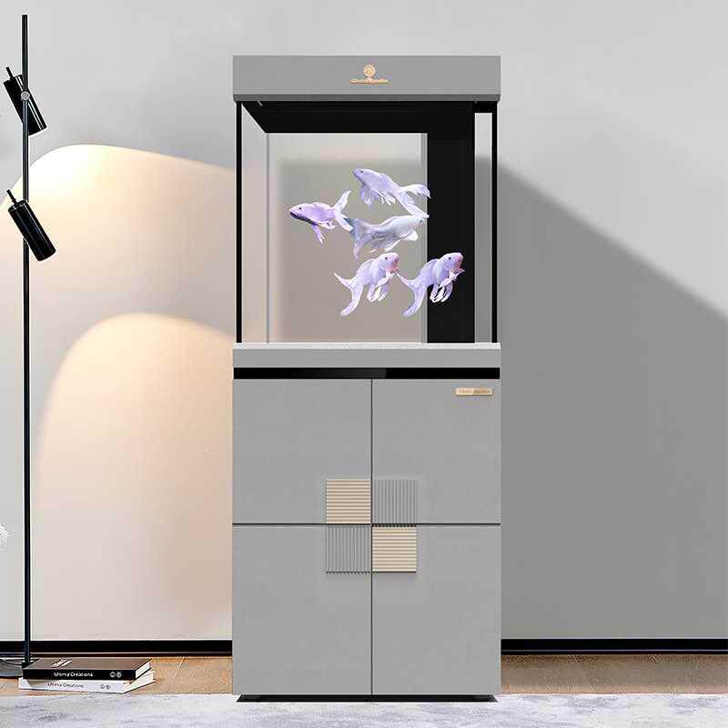 可丽爱鱼缸M5魔方新款智能中小型客厅生态超白玻璃屏风底滤水族箱