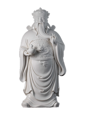 陶瓷摆件元宝财神站像