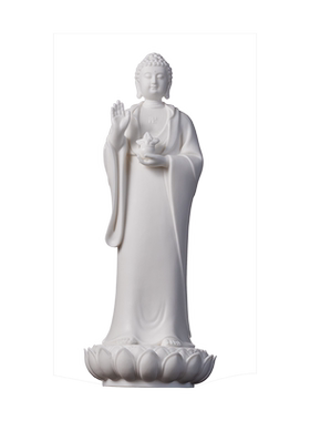 陶瓷摆件立莲座药师佛站像