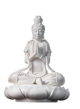 陶瓷摆件祈福合掌观音供奉