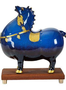陶瓷摆件马上发财唐马招财