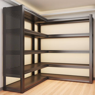 转角L型置物架拐角货架多层阳台杂物架直角钢制收纳架仓库展示架