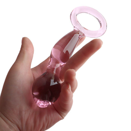Ring shaped Crystal Anal Plug Sex Pulling Bead Ice and Fire