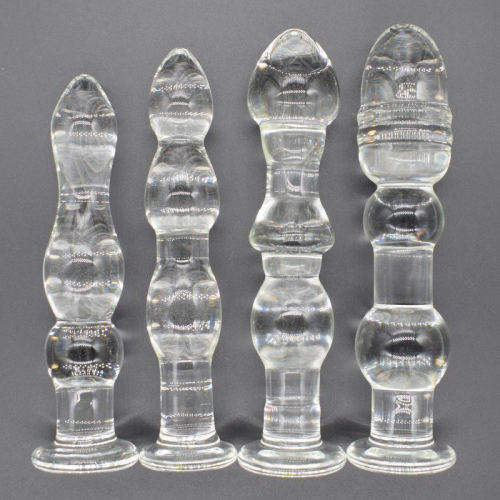 Large glass anal plug female masturbator adult sex toy glas