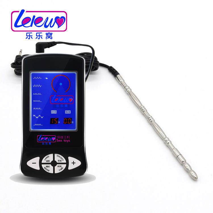 Male penis electric shock punishment toy urethral dilator