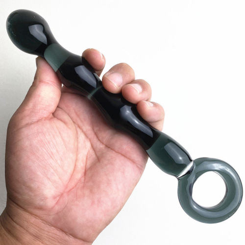 Long glass female utensil, glass anal plug, glass dildo, ma