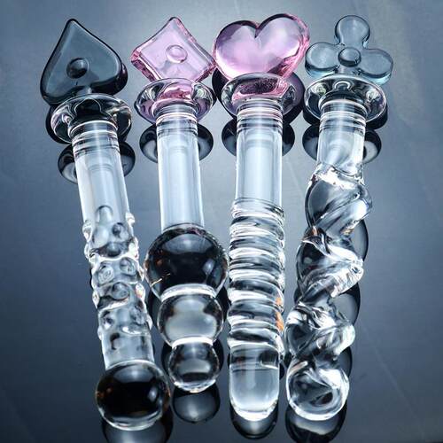 Glass-made femalemasturbation toy fake phallus adult product