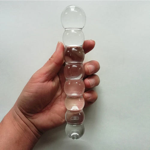 Large glass beads, large glass anal plug, large glass femal