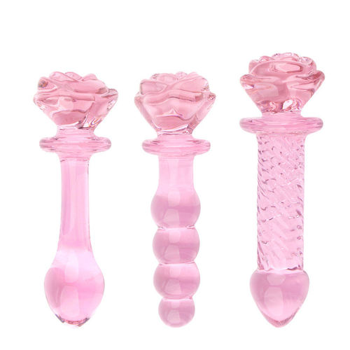 Love Rose Crystal Glass dildo for both men and women, adult