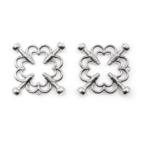 Shop sex toys, metal flower shaped breast clip, microphone
