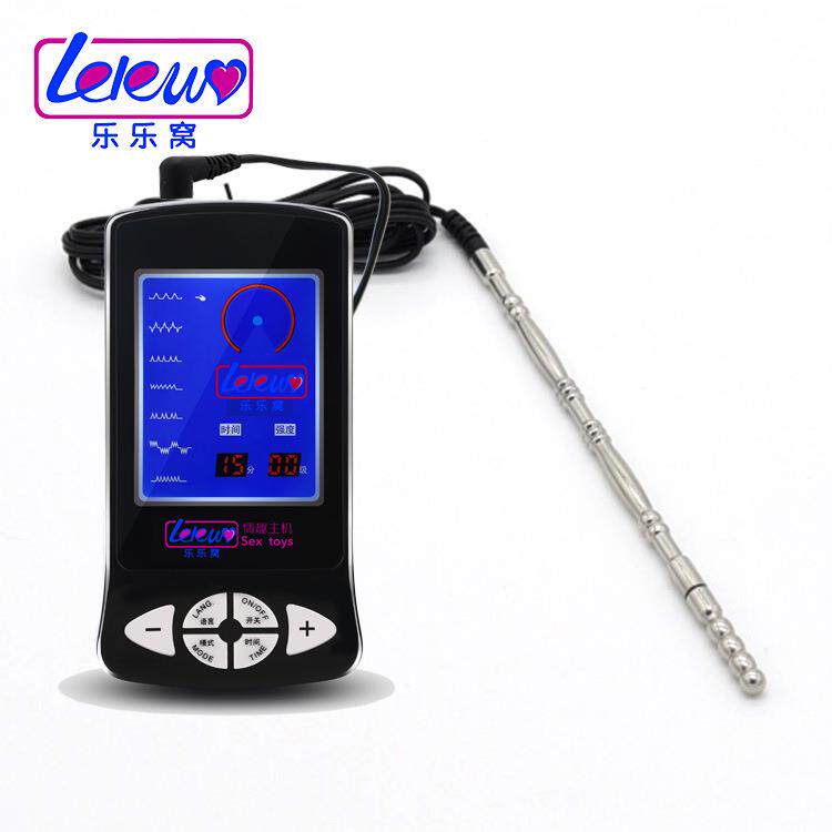 Male penis electric shock punishment toy urethral dilator