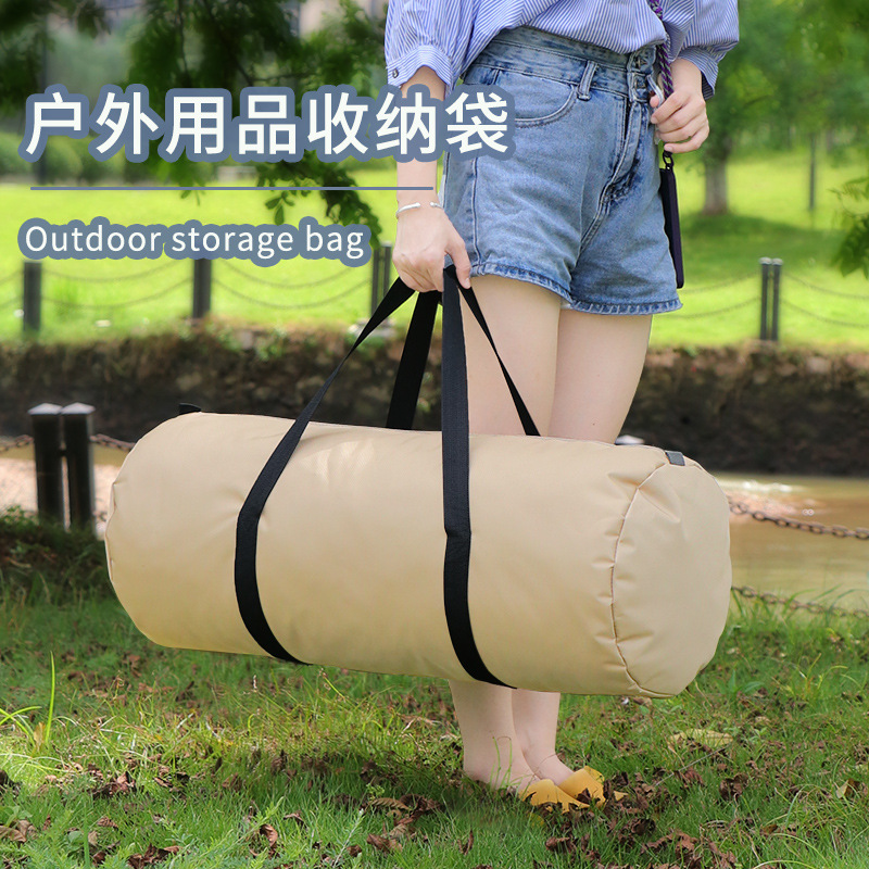 户外装备收纳袋露营防水折叠桌椅睡袋帐篷圆筒袋加厚大容量手提袋