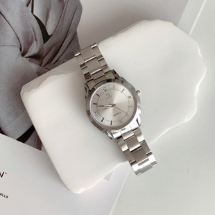 夜光简约石英手表 轻奢防水正品 新款 钢带情侣小众设计感高颜值时尚