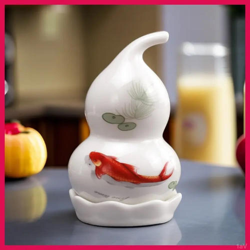 陶瓷客厅中古牙签桶骨瓷复古中式餐厅办公室家用收纳牙签时尚可爱