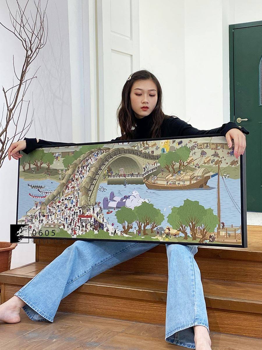 最后的晚餐大咖合集壁画kaws联名挂画波普风清明上河图潮牌装饰画