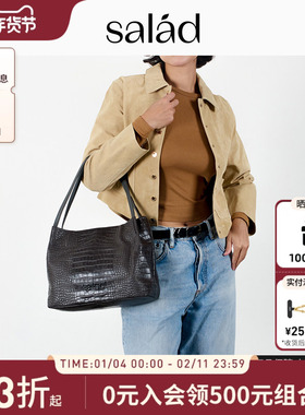 salad Goody真皮托特包大容量女包小众百搭单肩包腋下包2025新款