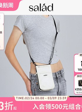 salad Portable双面手机包休闲百搭迷你斜挎包小号女包袋港风卡包