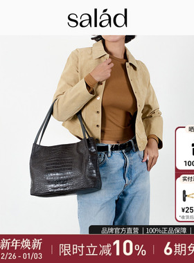 salad Goody真皮托特包大容量女包小众百搭单肩包腋下包2025新款