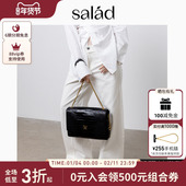 salad Willful牛皮信封包链条单肩斜挎包轻奢女士包大容量腋下包