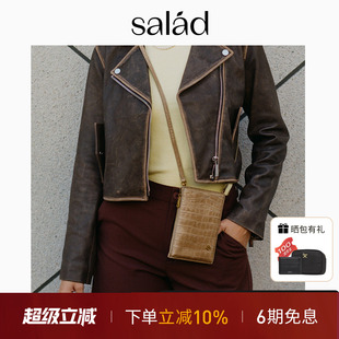 簡(jiǎn)約斜挎包小巧輕便女式 SaladCrunchy手機(jī)包時(shí)尚 卡包休閑包港風(fēng)