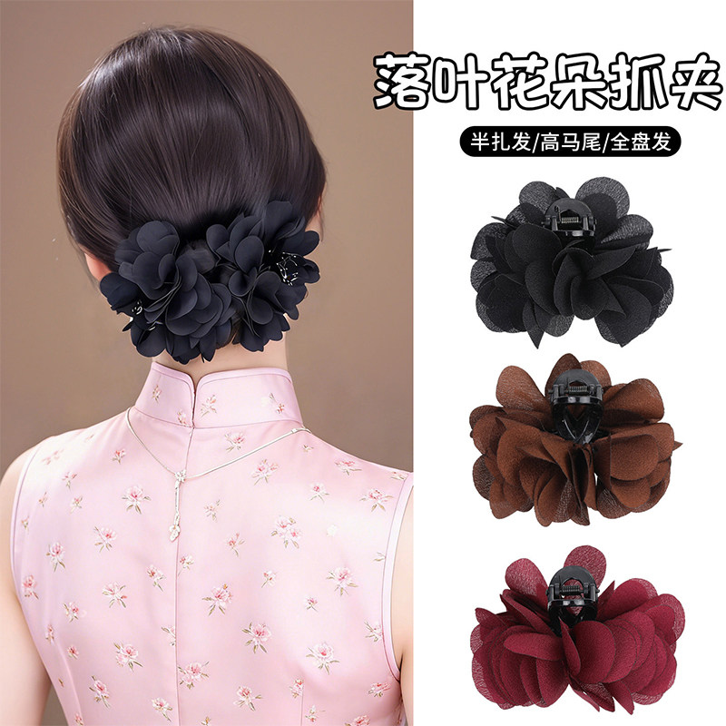 玫瑰花朵抓夹女2026新款小号发夹