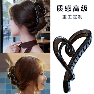 许我耀眼许妍同款 爱心抓夹大号发量大鲨鱼夹子后脑勺盘发夹女发饰
