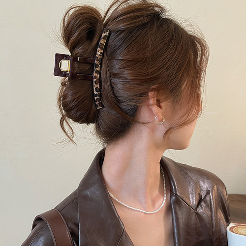 法国lastkiss豹纹头发抓夹女2025