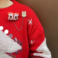 Китайская красная голова Lion+Dance Lion Dance Golden Horn