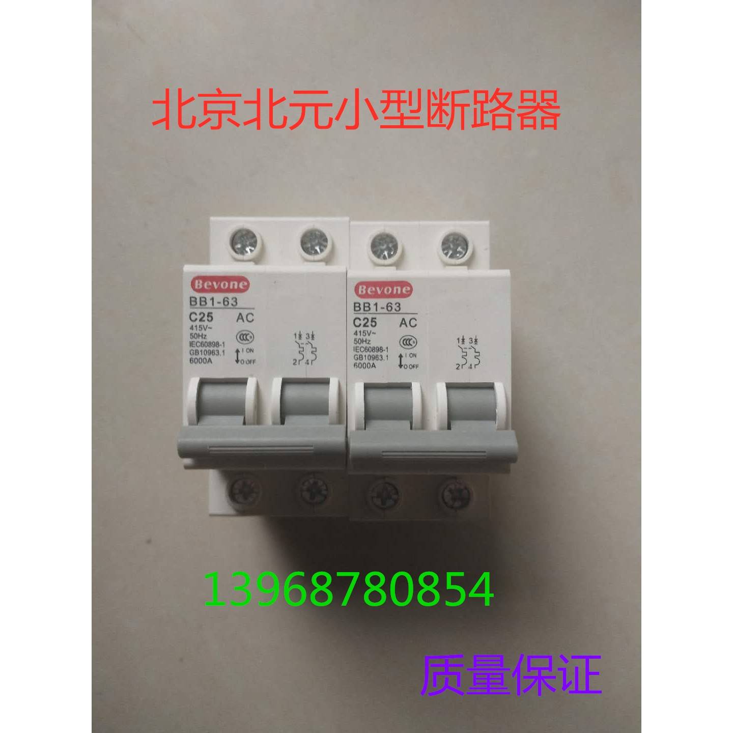 北京北元小型断路器BB1-63/2P C1A-C63A现货