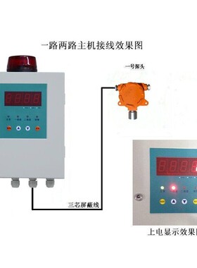 QD6000主机+QD6310探头固定式可燃有毒气体报警控制器4-20mA输出
