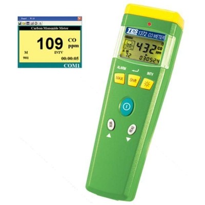 台湾泰仕TES-1372R一氧化碳检测记录仪环境CO浓度检测仪CO分析仪