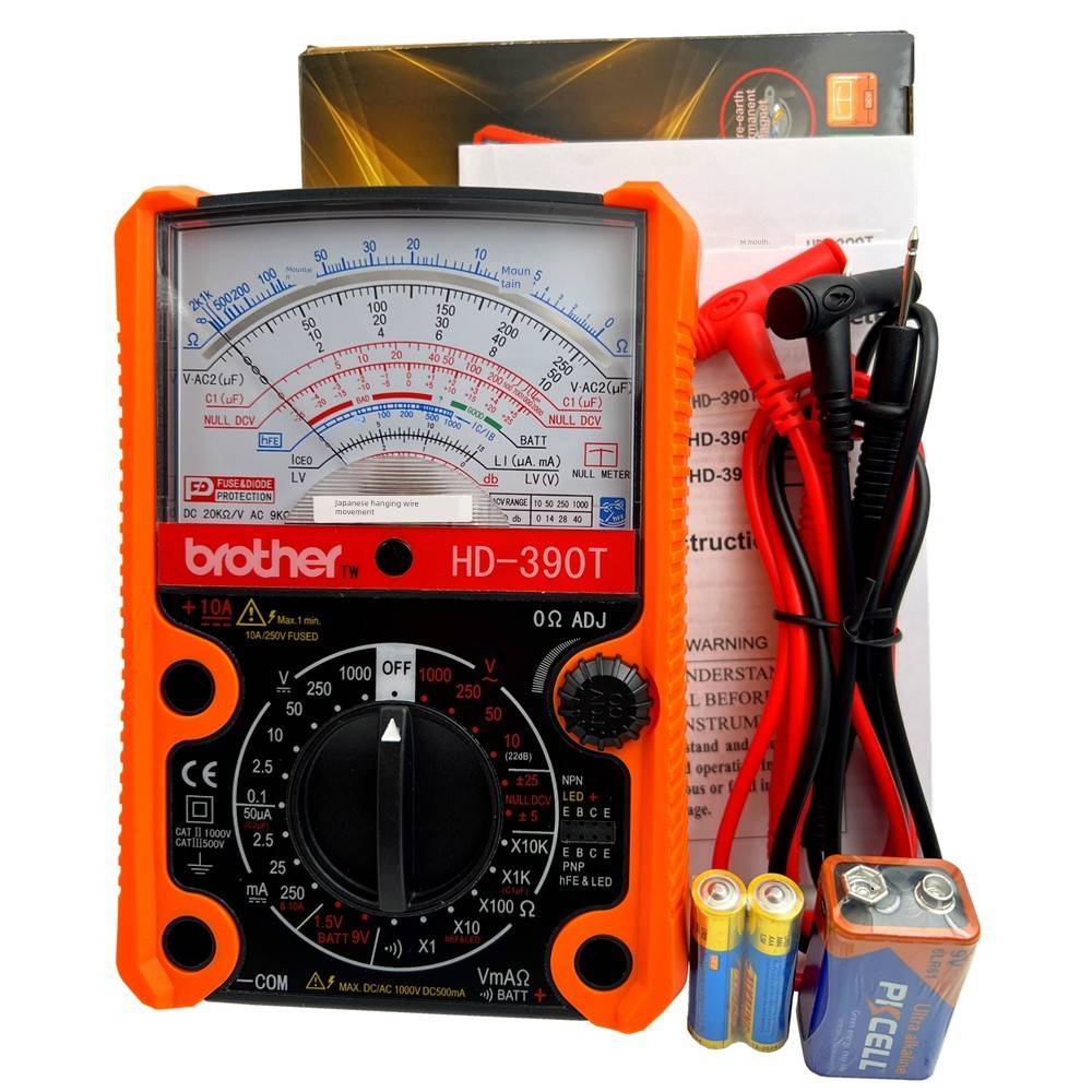 Brother台湾兄弟HD360指针式万用表390T日本吊丝机芯机械表高精度