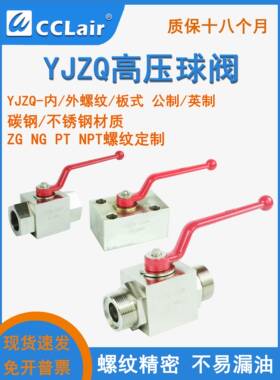 高压球阀YJZQ-J06W08H10N15W20N25W32N40W50B不锈钢G1/4G3/8G11/2