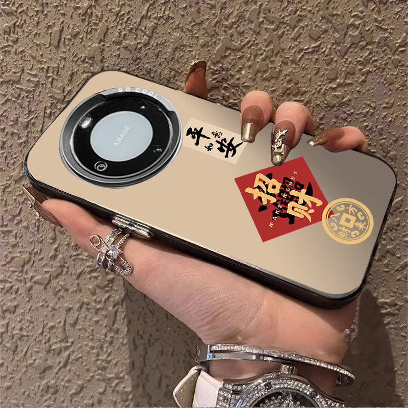 招财进宝平安适用华为mate60pro新款手机壳情侣mate40高级30磨砂mate50镭射p60/50少女nova10全包9防摔40硬壳