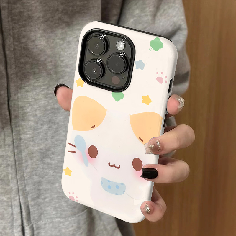 卡通可爱棉花糖小猫手机壳