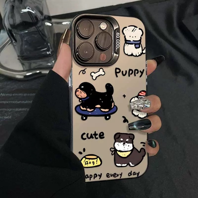 卡通可爱小狗涂鸦手机壳